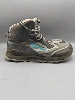 Altra Lone Peak ALL-WTHR Mid Women's Gray Teal Hiking Boots AL0A4VRA231 Size 10